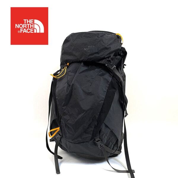 【美品】THE NORTH FACE ノースフェイス ナイロン リュック サック バックパック HYDRA 38 ハイドラ ブラック オレンジ 大容量 アウトドア