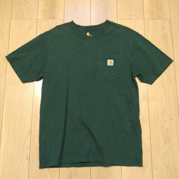 USA古着卸 Mサイズ Carhartt カーハート 胸ポケット ロゴ 無地 Tシャツ