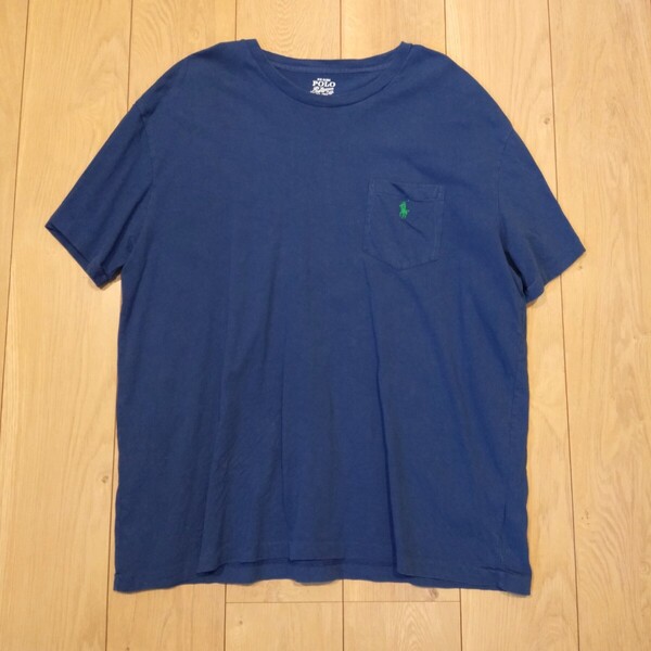 USA古着卸 Lサイズ Polo Ralph Lauren ポロ ラルフローレン 胸ポケット ロゴ刺繍 Tシャツ