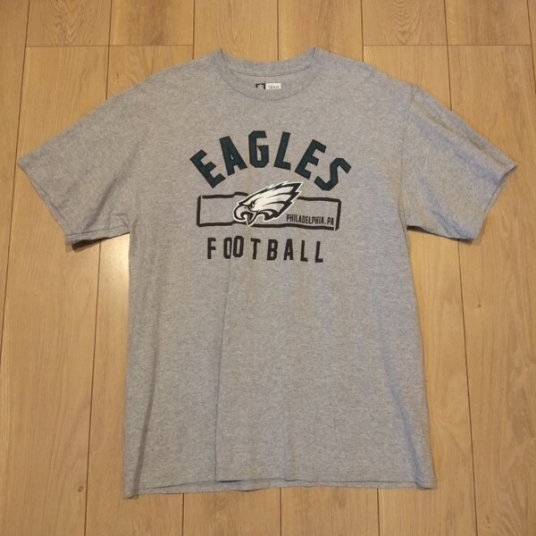 USA古着卸 Lサイズ NFL アメフト フィラデルフィア イーグルス ロゴ プリント Tシャツ