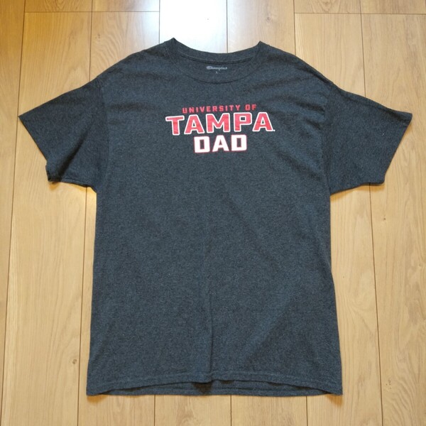 USA古着卸 Lサイズ Champion チャンピオン タンパ大学 プリント Tシャツ
