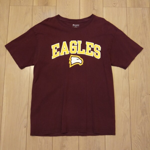 USA古着卸 Lサイズ Champion チャンピオン NCAA ウィンスロップ大学 イーグルス プリント Tシャツ