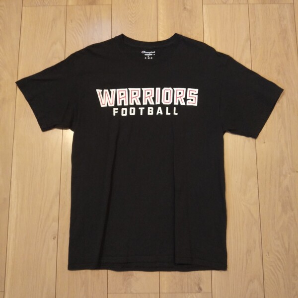USA古着卸 Lサイズ Champion チャンピオン ウォーリアーズ フットボール プリント Tシャツ