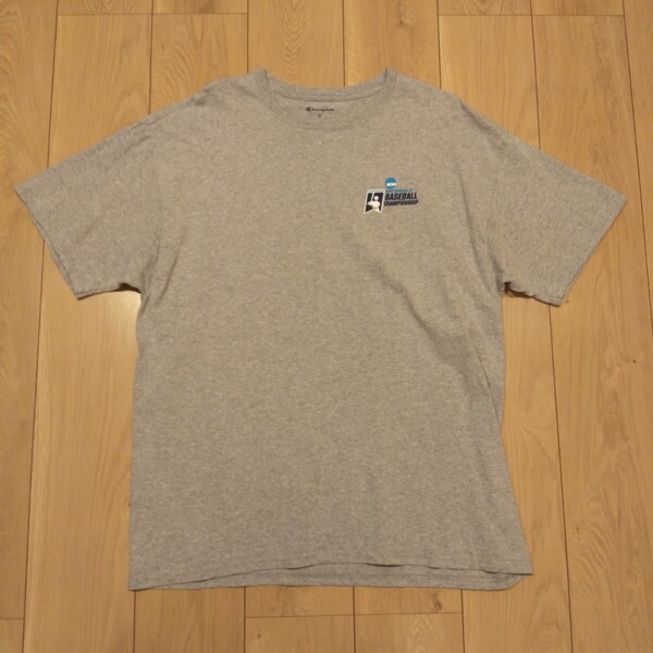 USA古着卸 XLサイズ Champion チャンピオン NCAA 2023 ベースボール 両面 プリント Tシャツ