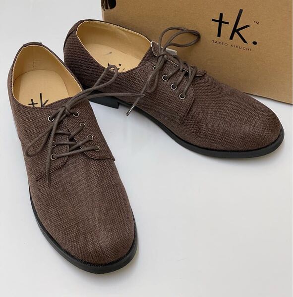 《未使用》tk. TAKEO KIKUCHI レースアップシューズ ブラウン 26,5㎝ ビジネスシューズ ドレスシューズ ティーケータケオキクチ