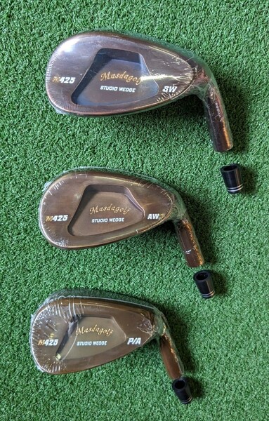 新品 マスダゴルフ スタジオウェッジ M425 P/A AW SW 銅メッキ仕上げ 48° 52° 58° ヘッドのみ マスダオリジナルソケット付
