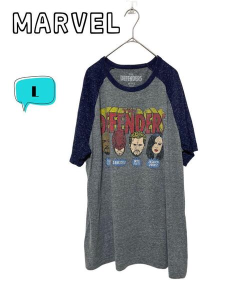 希少 MARVEL マーベル DC アメコミ ディフェンダーズ Tシャツ L
