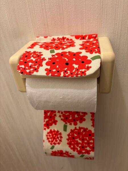 NO.400 ハンドメイド トイレットペーパーホルダーカバー花柄