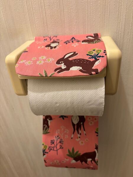 NO.409 ハンドメイド トイレットペーパーホルダーカバー動物柄 うさぎ