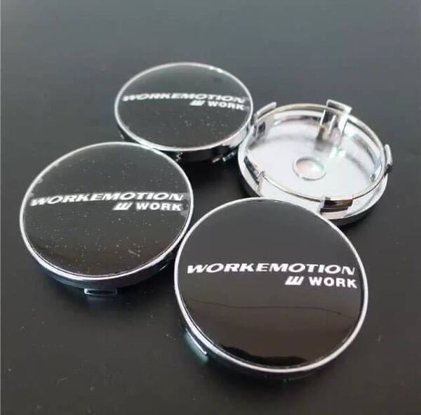 新品☆ワークエモーション ホイールキャップ☆センターキャップ WORK 黒 エクイップ マイスター VS SSR Meister Equip RAYS BBS EMOTION