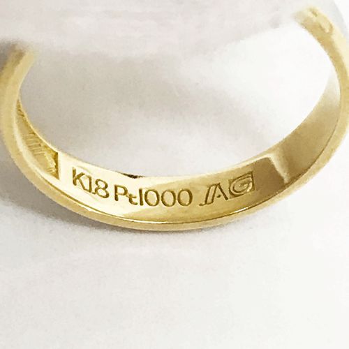 BURBERRY バーバリー ワンポイント ロゴ リング/K18/Pt1000/10号《レディース古着・山城店》T060