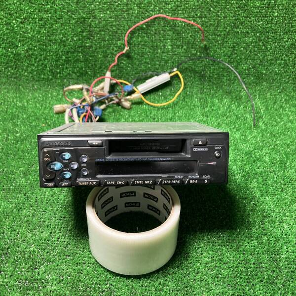 【246】パナソニック CQ-GX333D カセットデッキ ハーネス付 現状品