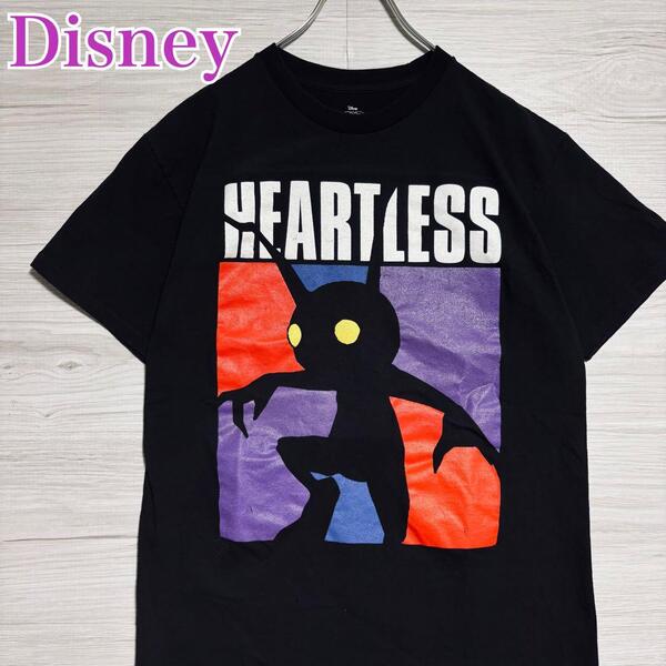 【希少デザイン】Disney ディズニー キングダムハーツ ハートレス Tシャツ 半袖 海外輸入 一点物 ソラ キャラクター ゲーム