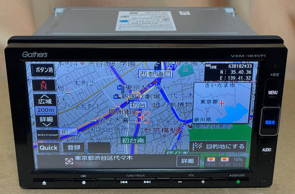 ホンダ 純正ナビ Gathersギャザズ VXM-184VFi(JVC KENWOOD製/7インチ/フルセグ/セキュリティコードあり/動作確認)中古品※画面点キズあり※