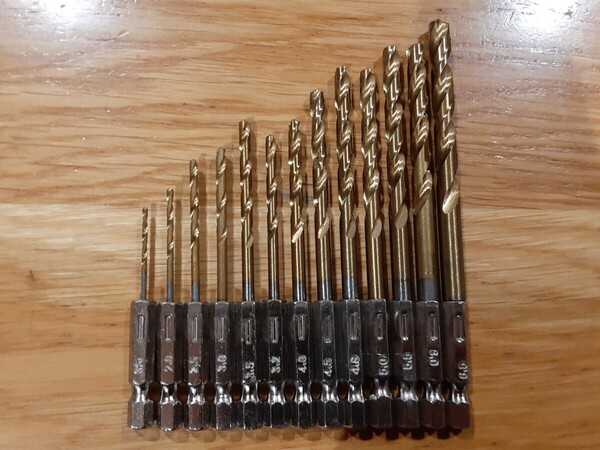 ドリルビット 13本セット 1.5mm-6.5mm 六角軸 ビット 工作 diy