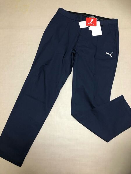 送料無料◆新品◆PUMA GOLF ストレッチ トラック テーパード パンツ◆(M) w78cm◆622409-02 (ネイビー)◆プーマ ゴルフ