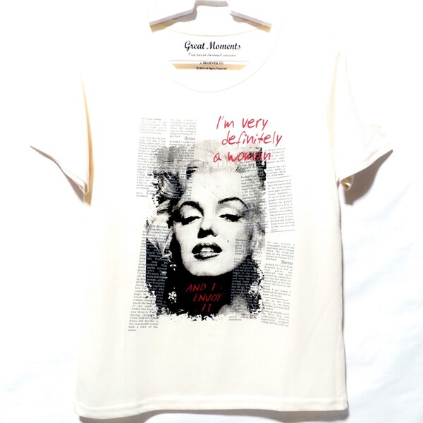 特価/未使用【サイズ=M(レディス)】 Great Moments/グレート モーメンツ/レディス/半袖/Tシャツ/胸囲=79~87cm/cream