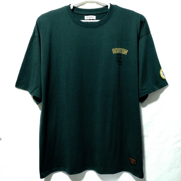 特価/未使用【サイズ=4L(3XL)】アメカジ/英字プリント/メンズ/半袖/Tシャツ/胸囲=110~118cm/green②