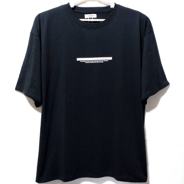 特価/未使用【サイズ=4L(3XL)】アメカジ/英字プリント/メンズ/半袖/Tシャツ/胸囲=110~118cm/black