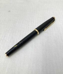 ジャンク PLATINUM プラチナ万年筆 ペン先 18k 細字 筆記用具 サイン 小説 ブラック ゴールド 全長13.5cm 店舗受取可