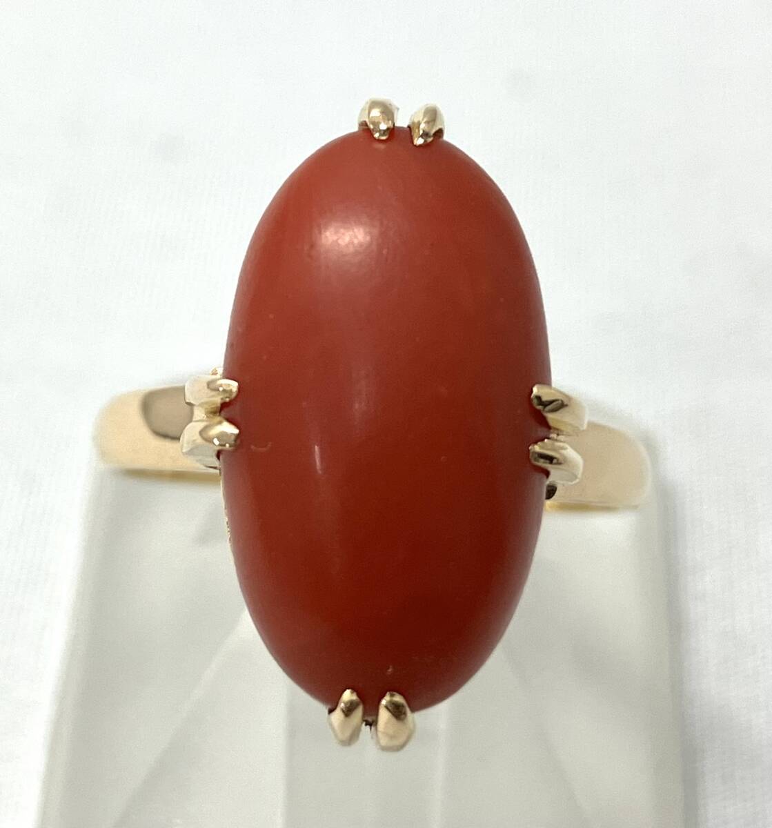 K18YG サンゴ ピアス