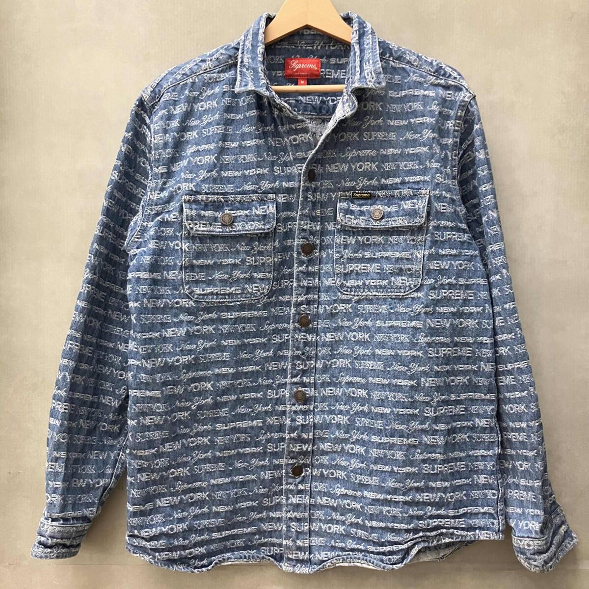 【新品未使用】シュプリーム デニムシャツ ロゴ ジャガード 総柄 XL 2025年最新】Yahoo!オークション -supreme jacquard denim shirt