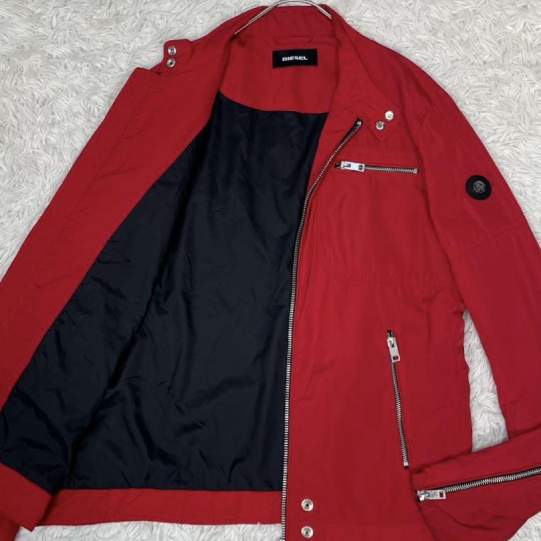 未使用　ＤＩＥＳＥＬ　レザー　シングル　ライダース　ジャケット　ディーゼル　赤 Yahoo!オークション -「diesel ライダース 赤」の落札相場・落札価格