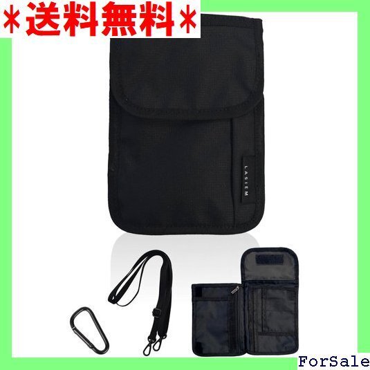 ☆人気商品 LS LASIEM 大容量17ポケット パスポートケー 軽量 コ クト 海外旅行 撥水 防犯 ブラック 黒色 111