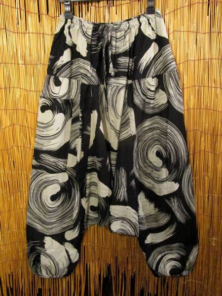 【SALE】②新品*男女兼用*コットン素材*和風プリント*ふんわり*サルエルパンツ