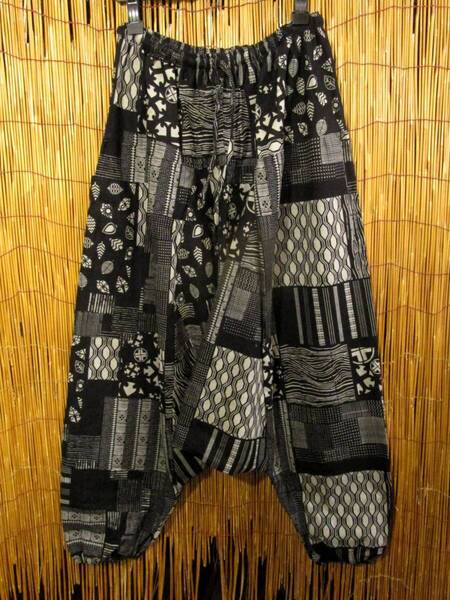 【SALE】③新品*男女兼用*コットン素材*和風プリント*ふんわり*サルエルパンツ