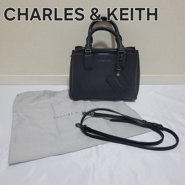 CHARLES&KEITH ハンドバッグ ショルダーバッグ 2way ブラック