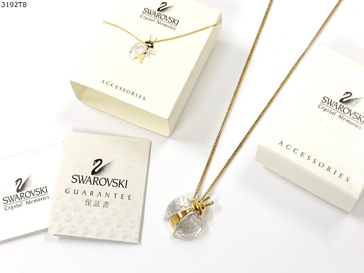 SWAROVSKI - スワロフスキー てんとう虫 ダイヤ ネックレス 保証