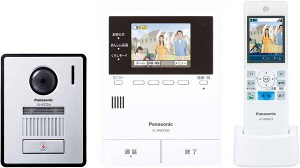 新品 送料無料 メーカー保証有 パナソニック ワイヤレスモニター付 テレビドアホン 30万画素 LEDライト搭載 どこでもドアホン VL-SWZ300KF