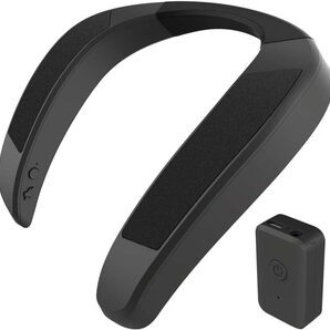 新品 送料無 メーカー保証有 ライソン 2.4GHzスピーカーウェアラブル TF-01 低遅延 送信機付 Bluetooth ネックスピーカー LITHON ブラック