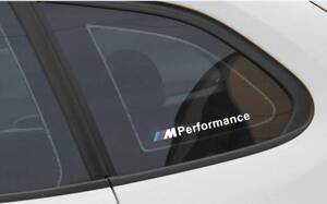NEW BMW M パフォーマンス ウインドーステッカー 2枚セット 白 M3 M5 X3 X5
