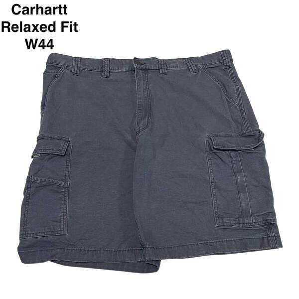 Carhartt カーハート リラックスフィット ハーフパンツ カーゴパンツ w44 古着 灰色 グレー ねずみ色 ショートパンツ ショーツ メンズ 極太