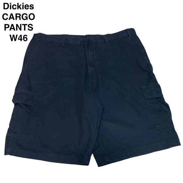 Dickies ディッキーズ w46 ハーフパンツ ショートパンツ カーゴショーツ カーゴパンツ 古着 紺 ネイビー 極太パンツ 半ズボン ディッキース