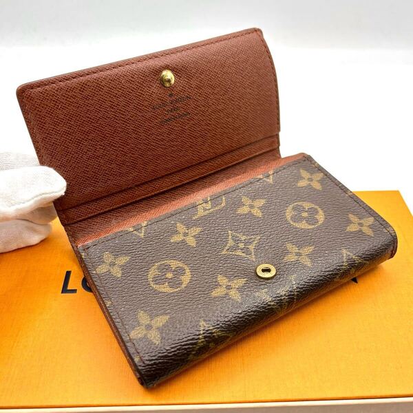 j61 トレゾール ルイヴィトン モノグラム 二つ折り財布 LOUIS VUITTON
