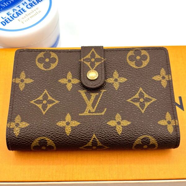 j71 ヴィエノワ ルイヴィトン モノグラム がま口 二つ折り財布 ポルトモネ ビエ ヴィエノワ LOUIS VUITTON