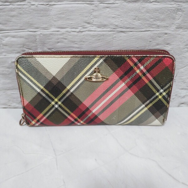 Vivienne Westwood 長財布 ラウンドファスナー チェック 小銭入れあり ヴィヴィアンウエストウッド レディース 送料無料 収納多