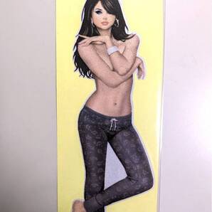 匿名無料 30%off SK12-0105 特価 美人 タトゥ 黒髪 イヤリング SEXY!! キラキラ セクシーステッカー レトロ ギター ボード デカール