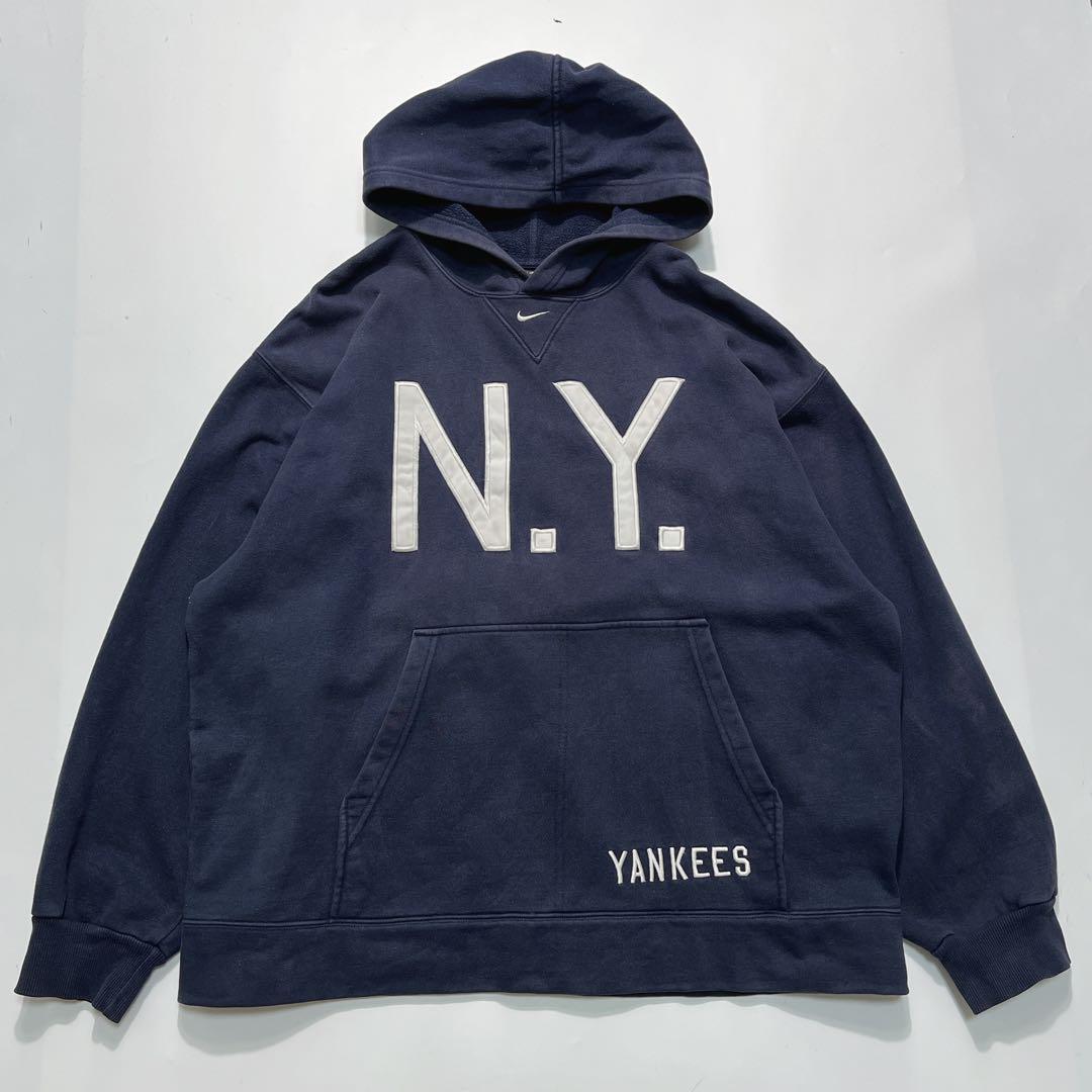 00's NIKE ナイキ ジップアップパーカー フーディー 3XL 白紺 00's NIKE ナイキ ジップアップパーカー フーディー 3XL 白紺