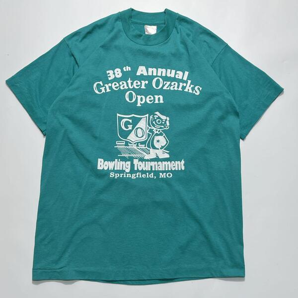 90's フルーツオブザルーム USA製 アメリカ製 ビンテージTシャツ L ターコイズ シングルステッチ HTK6382
