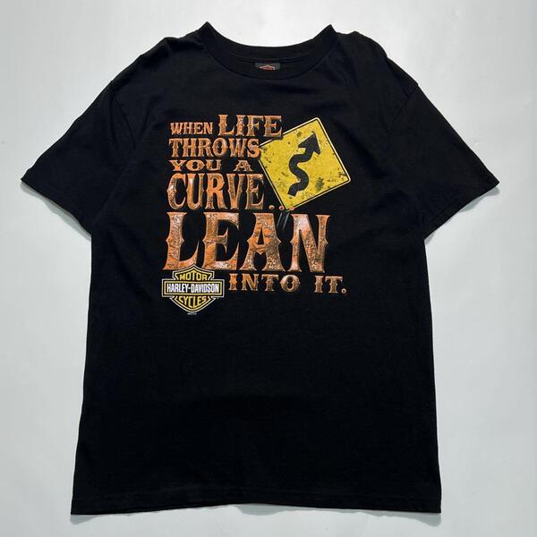 HARLEY DAVIDSON ハーレーダビッドソン ハーレーTシャツ L 黒 ブラック 両面プリント バーアンドシールドロゴ HTK6399