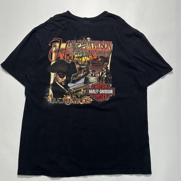 HARLEY DAVIDSON ハーレーダビッドソン ハーレTシャツ XL 黒 ブラック パイレーツ 海賊 HTK6421