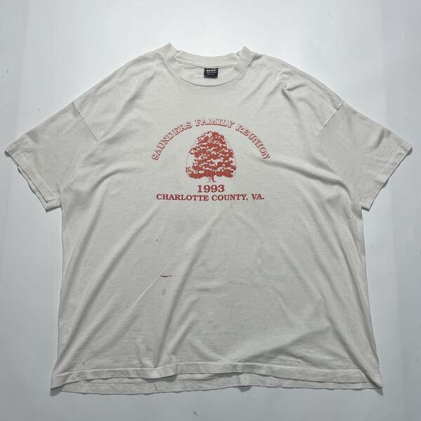 90's フルーツオブザルーム USA製 アメリカ製 ビンテージTシャツ 3XL アイボリー シングルステッチ HTK6468