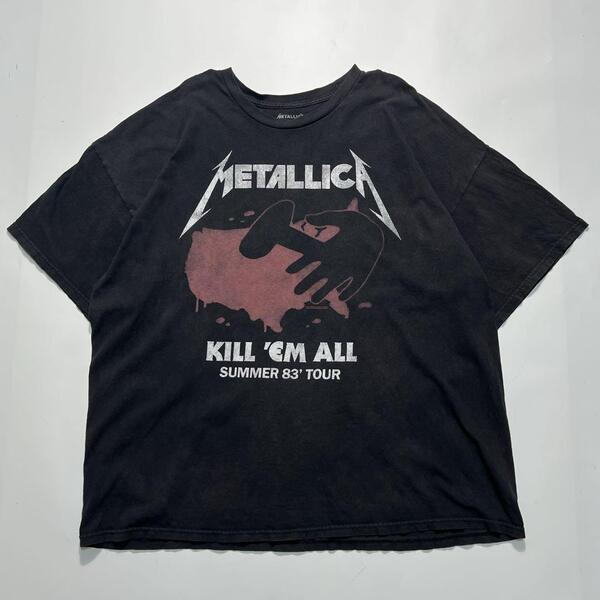 METALLICA メタリカ バンドTシャツ 3XL フェードブラック 黒 キルエムオール ロックT HTK6508