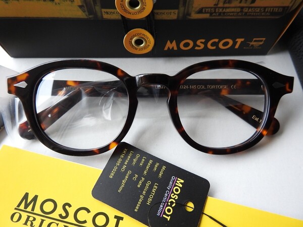 MOSCOT46◆LEMTOSH◆モスコット◆レムトッシュ 眼鏡フレーム ウェリントン ボストン ブ鼈甲カラー新品 未使用