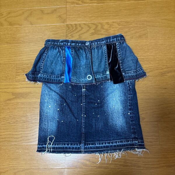 美品 go to hollywood FITH デニムスカート 130