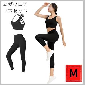 ヨガウェア レディース 上下セット サイズ調整 トレーニング フィットネス M